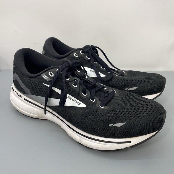 Brooks Ghost 15 Sneakers Shoes Running Training Black Mens 9.5 Wide - Picture 2 of 14